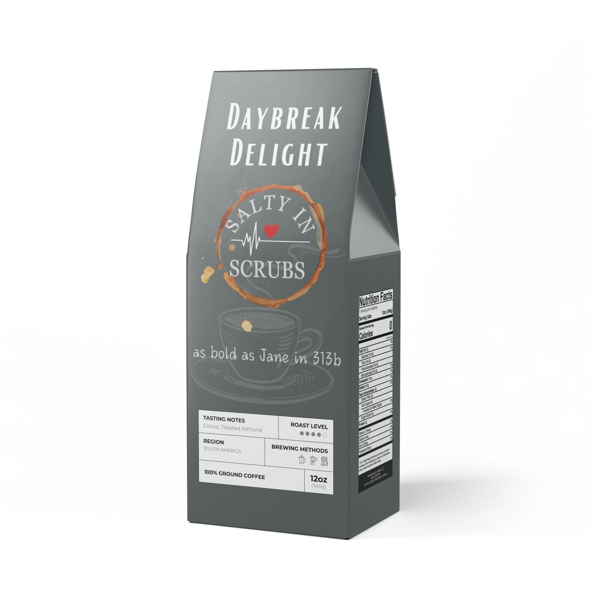 Cascades Coffee; Daybreak Delight Blend (Medium-Dark Roast)