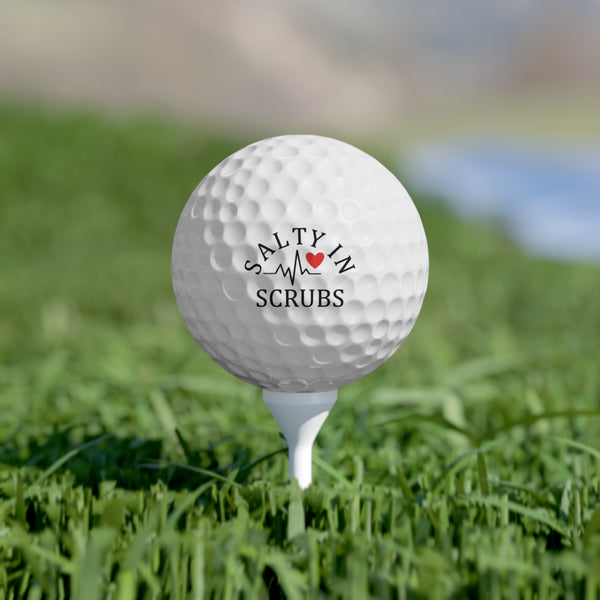 Salty In Scrubs Custom Golf Balls